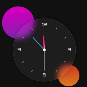 Glassmorphism Analog Clock CSS JS Main